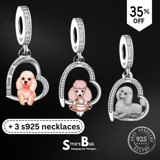 Realistic Poodle pendants