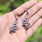 Coco Snake Earrings - Handcrafted from coconut shells