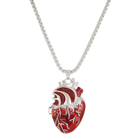 Realistic Heart Locket Necklace