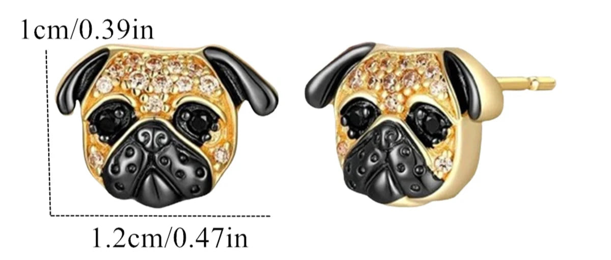 Realistic Dog Stud Earrings