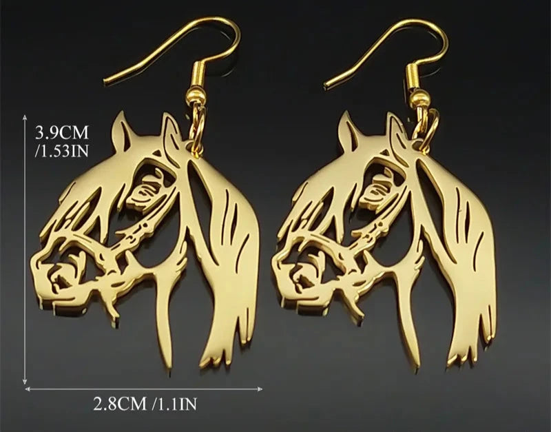 Realistic Horse Head Earrings