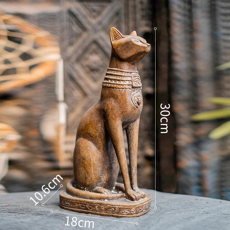 Vintage Sphynx Cat Lady Statue