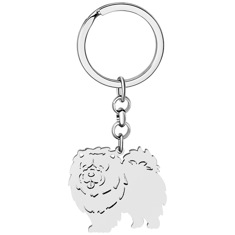 Realistic Chow Chow Keychains - Style's Bug Silver