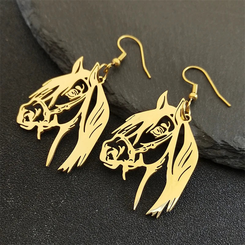 Realistic Horse Head Earrings