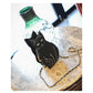 Realistic Sitting Black Cat Crossbody bag