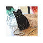 Realistic Sitting Black Cat Crossbody bag