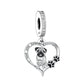 Silver 'I love you forever' Dog Pendants