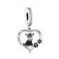 Silver 'I love you forever' Dog Pendants