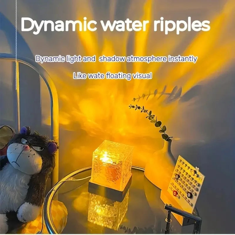 Dynamic Water Ripple Night Light (16 colors + Remote)