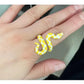 Realistic Yellow Corn Snake Ring