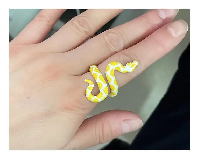 Realistic Yellow Corn Snake Ring
