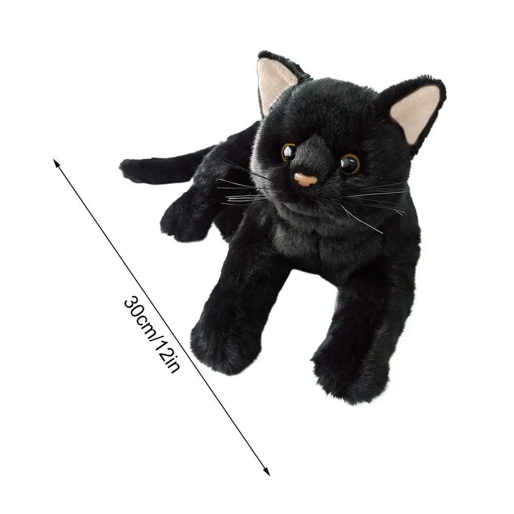 Realistic Black Cat Plushie