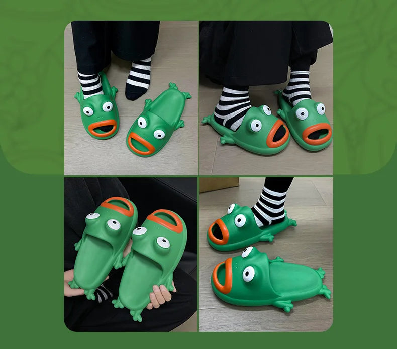 Funny Frog Slippers