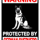 Danger Protected by Dog Warning Signs
