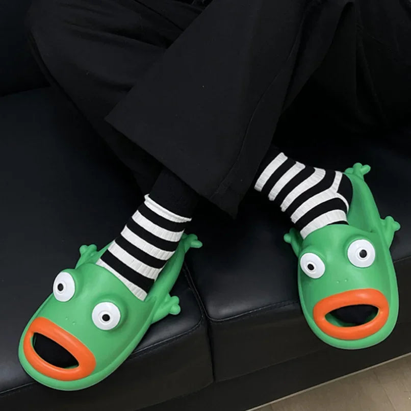 Funny Frog Slippers