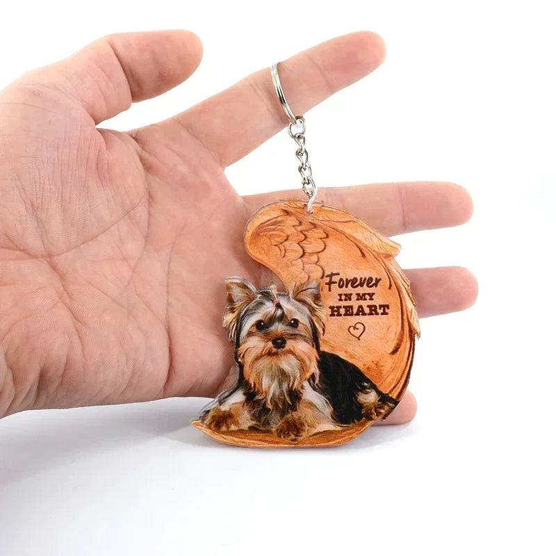 Yorkshire Terrier Forever in my heart Dog Keychain