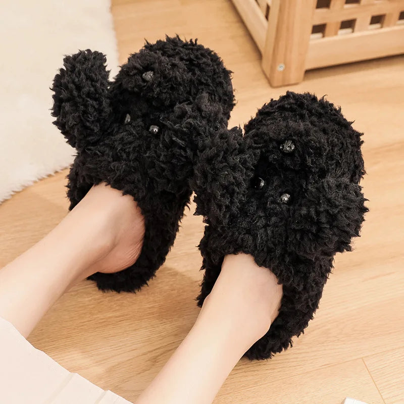 Comfy Indoor Poodle Slippers