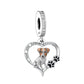 Silver 'I love you forever' Dog Pendants