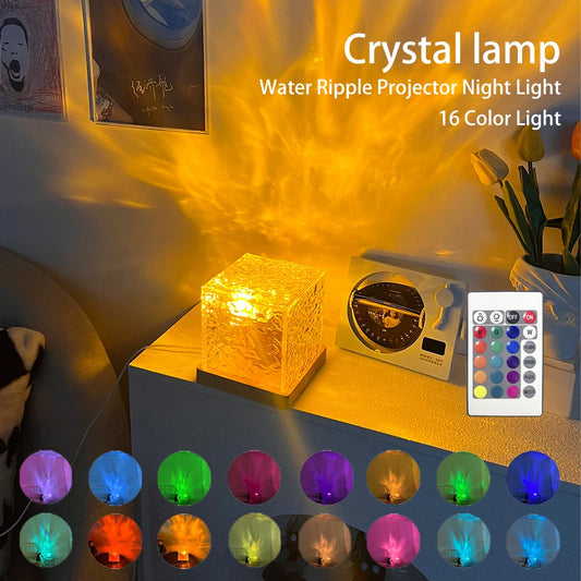 Dynamic Water Ripple Night Light (16 colors + Remote)