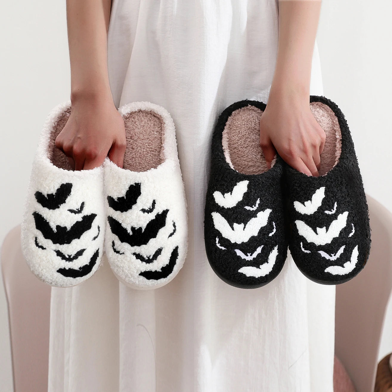 Cozy Bat Slippers - Stuffed and Comfy