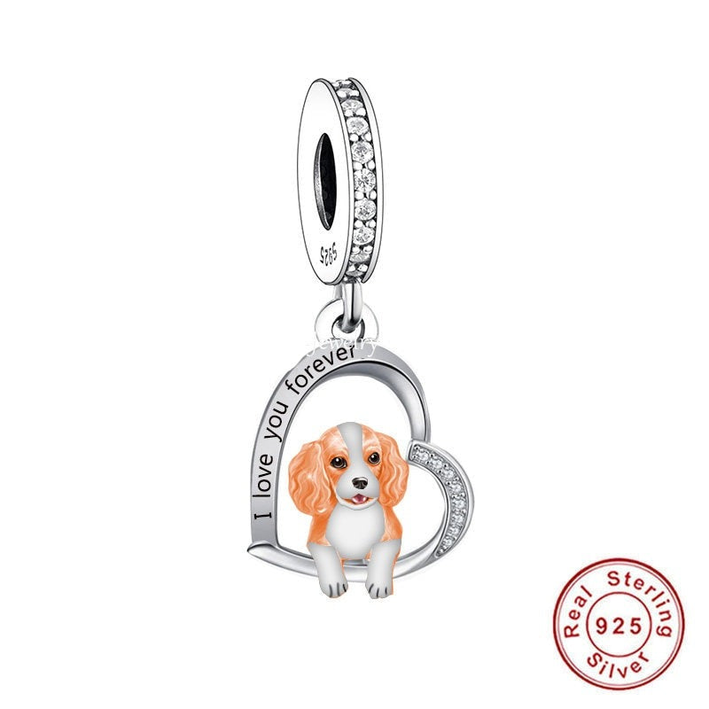 Brittany Spaniel "I Love you Forever" pendant