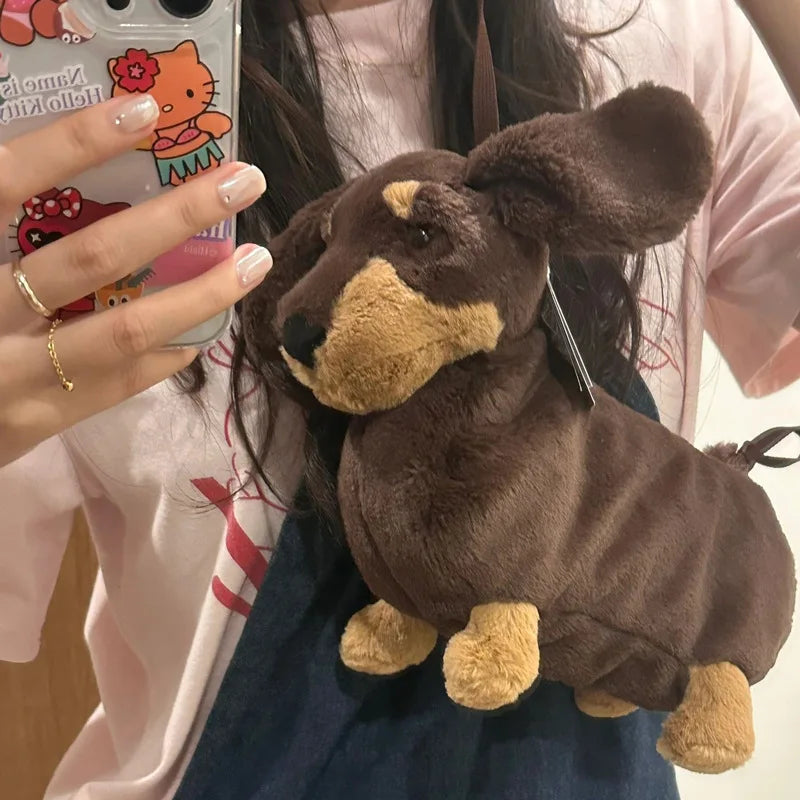 Realistic Dachshund shoulder Bag