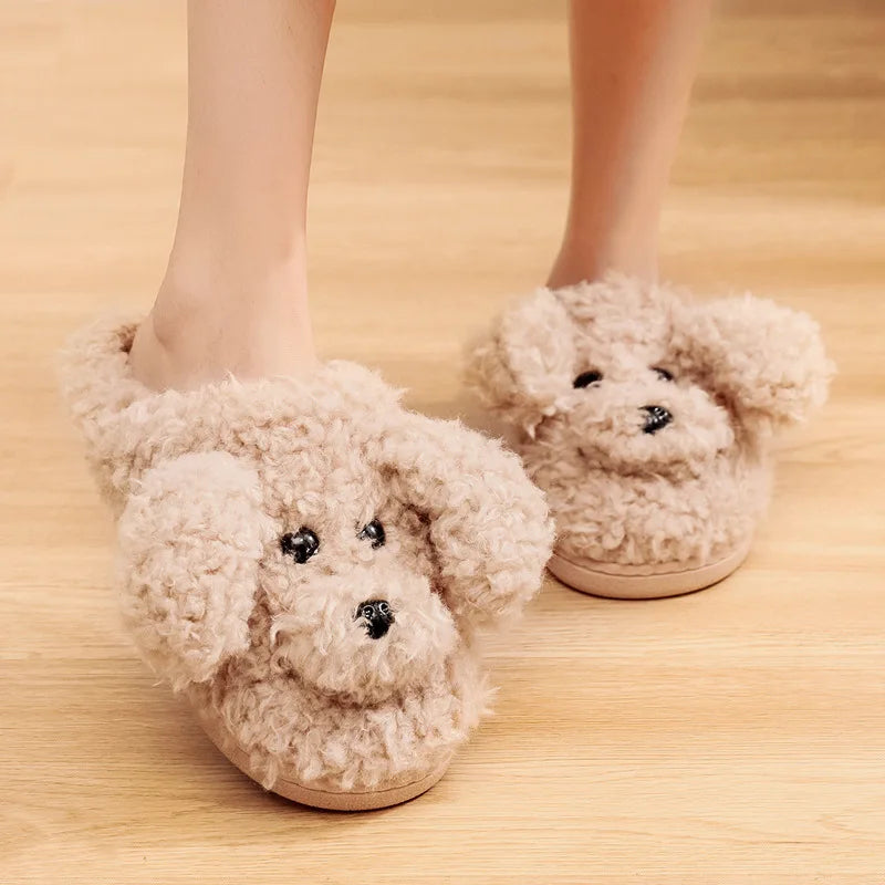 Comfy Indoor Poodle Slippers