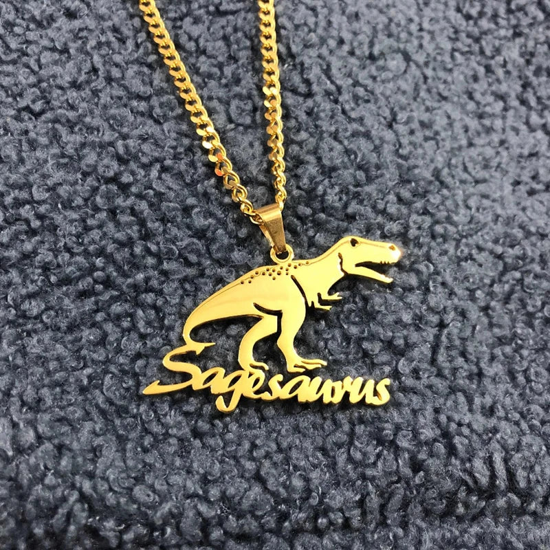 Personalised Dinosaur Necklace