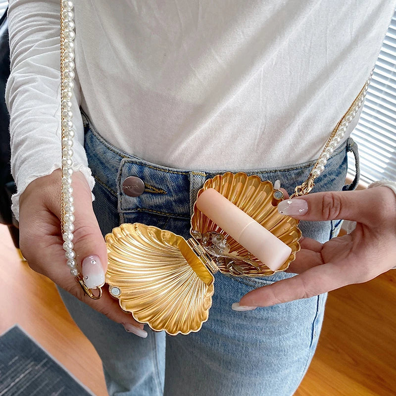 Pearl Shell Mini Crossbody Purse