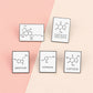 Chemical Molecular Formula Brooch (5pcs set)