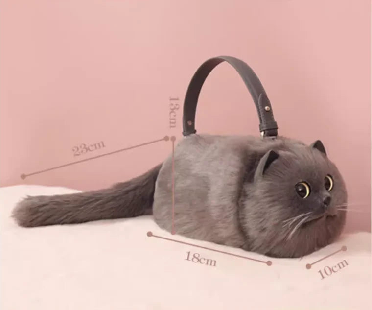 Realistic Cat Mini Handbags