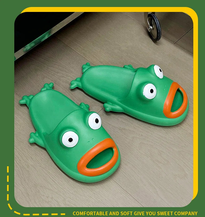 Funny Frog Slippers