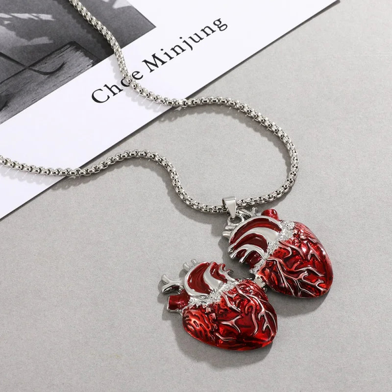 Realistic Heart Locket Necklace