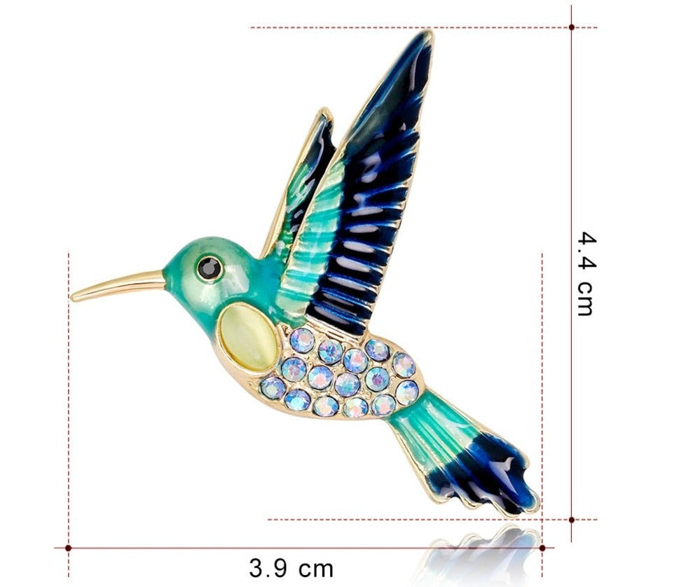 Hummingbird Couple (Two brooch pack)