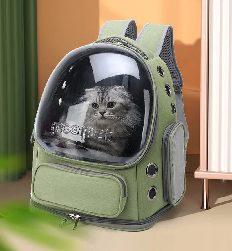 The Furry Astronaut - Transparent Pet Cat Carrier Bag