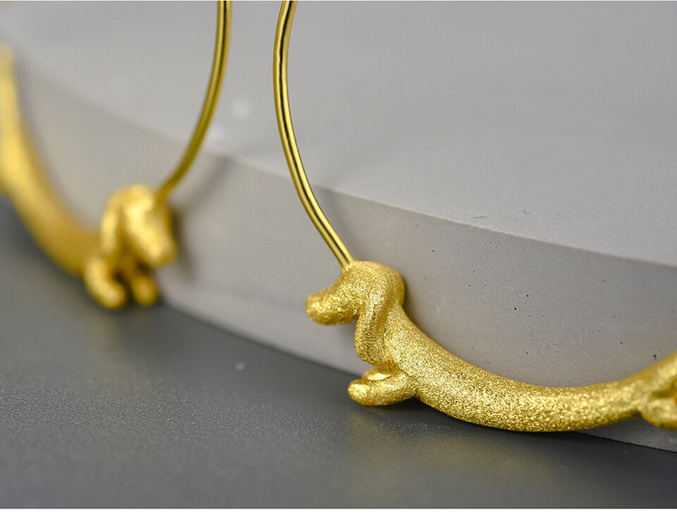 " Running Dachshund " Hoop Earrings by SB