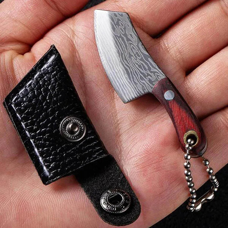 Mini Real Kitchen Knife keychain + Mini sheath sets