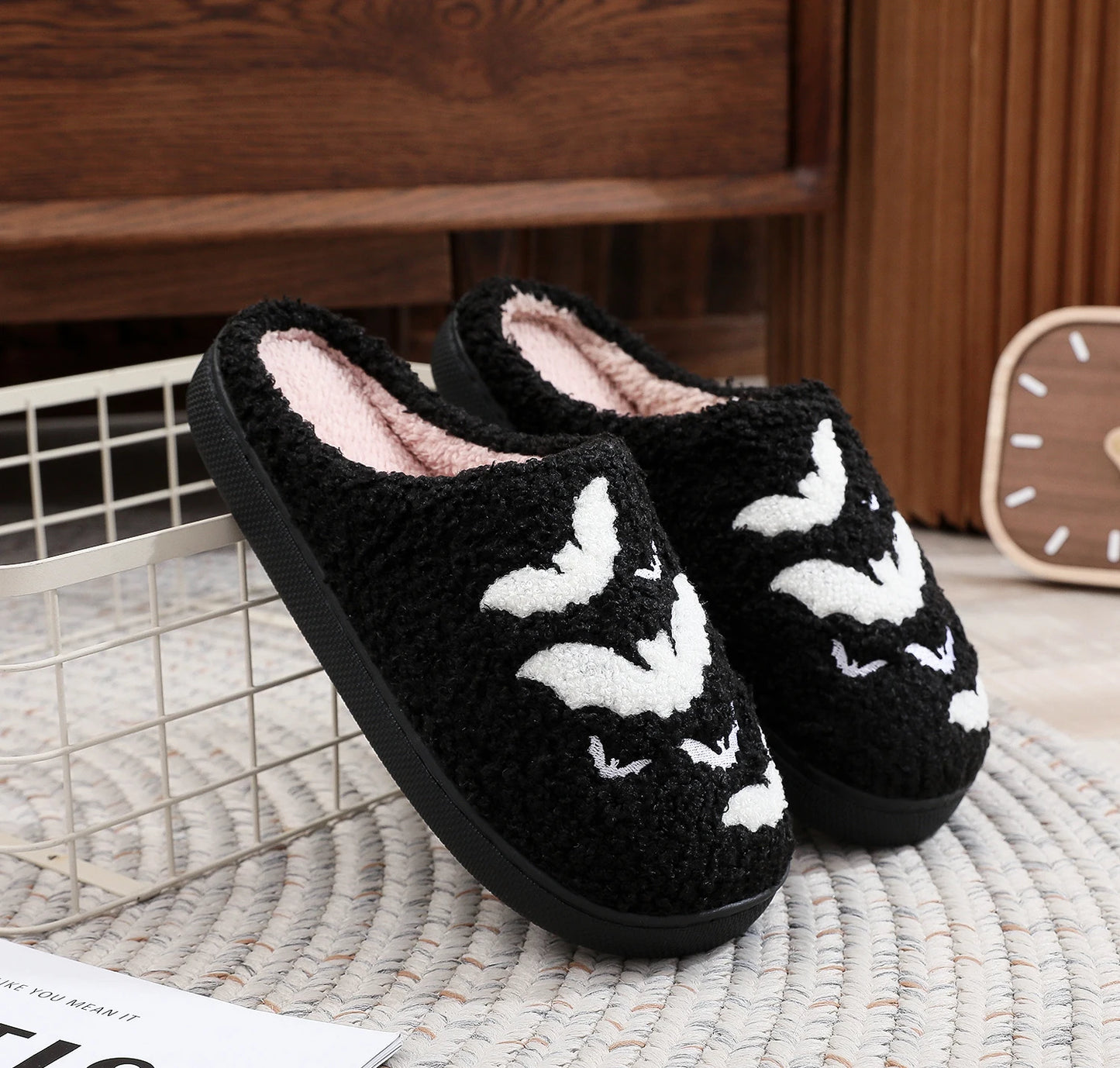 Cozy Bat Slippers - Stuffed and Comfy