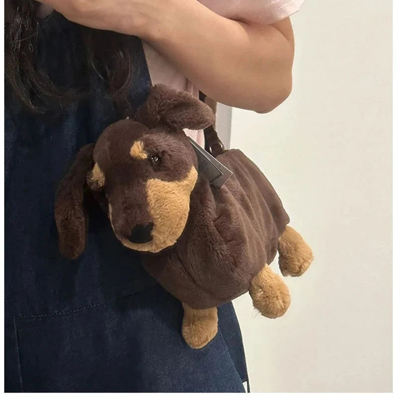 Realistic Dachshund shoulder Bag