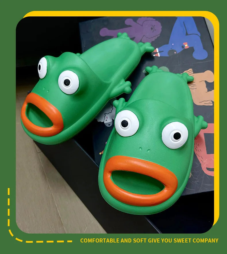 Funny Frog Slippers