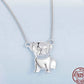 Realistic Silver Pug Necklace
