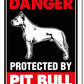 Danger Protected by Dog Warning Signs