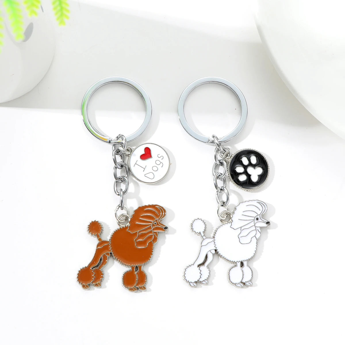 Realistic Standard Poodle Keychains