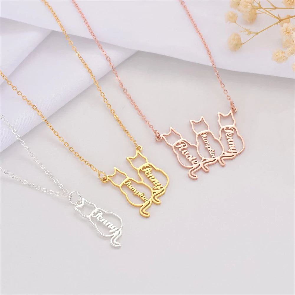 Personalised Sitting Cat Jewelry