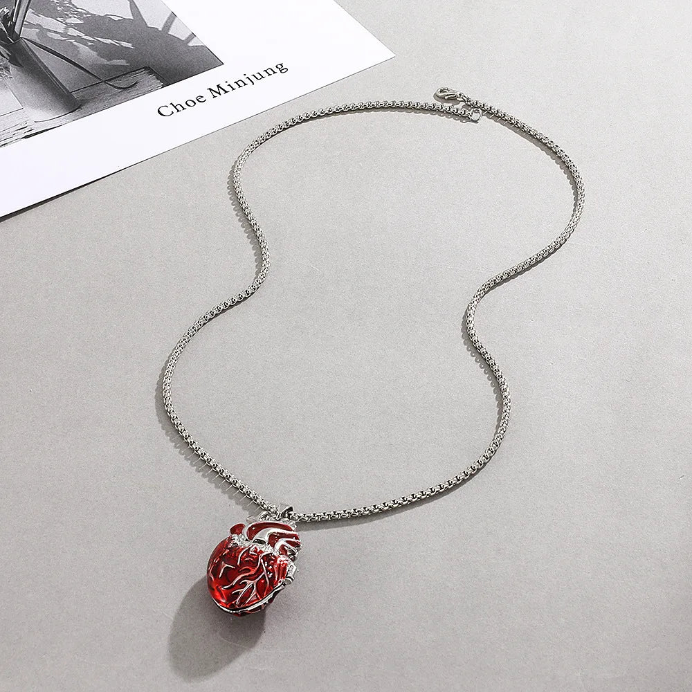 Realistic Heart Locket Necklace