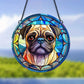 Artistic Hanging Dog Ornament - Style's Bug Pug / 1 x Ornament