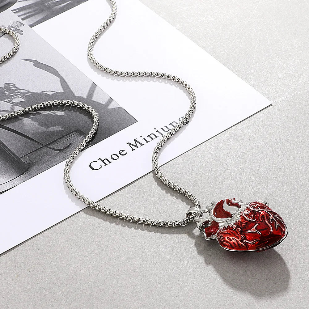 Realistic Heart Locket Necklace