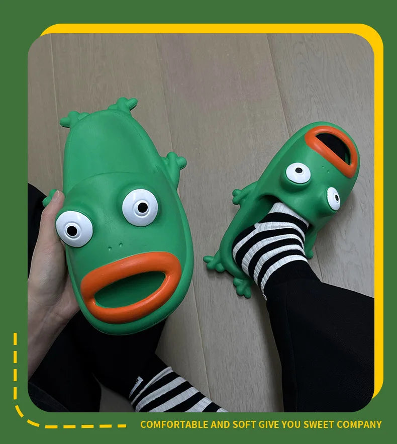 Funny Frog Slippers