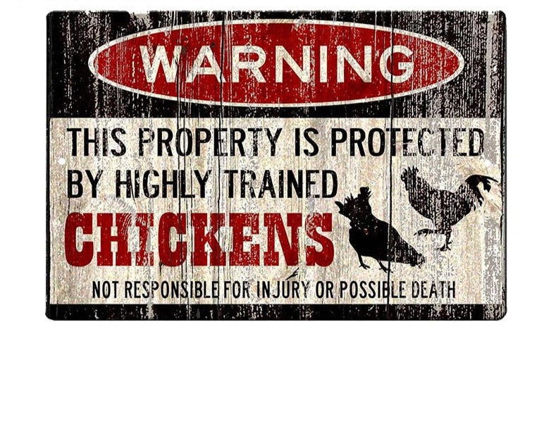 Funny Pet Warning Sign Stickers (2pcs pack)