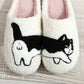 Cozy Tuxedo Cat Indoor Slippers